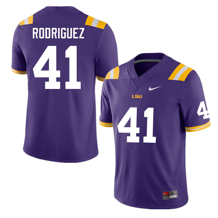 Men #41 Kyler Rodriguez LSU Tigers College Football Jerseys Sale-Purple